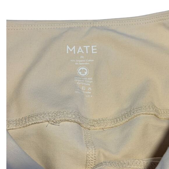 MATE the Label Organic Stretch Biker Short Bone M NWOT $68 - Picture 4 of 4